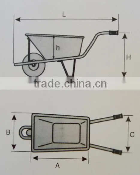 Garden Industrial Construction Wheel Barrow JQ-6201 photo-2