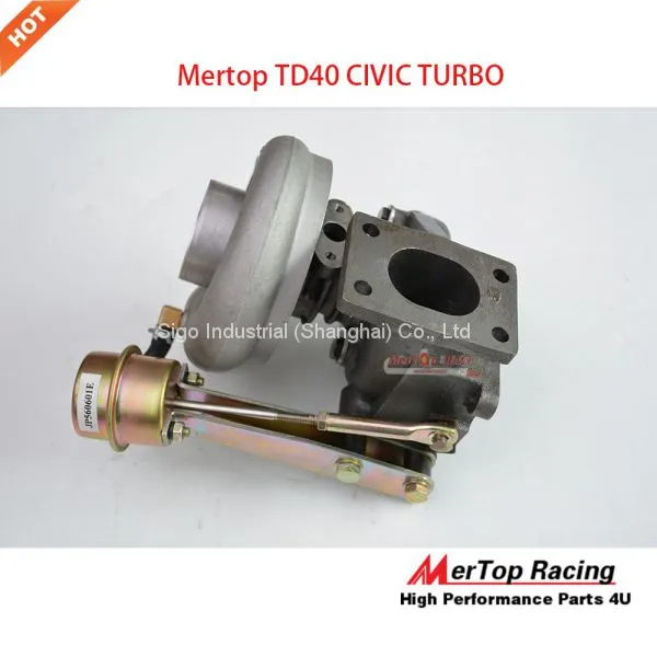 Mertop UPGRADE T25 TD40 CIVI* RACING TURBINERACING TURBINE TURBO for D15 D16 .0.66 AR 76 TRIM 420+HP photo-5