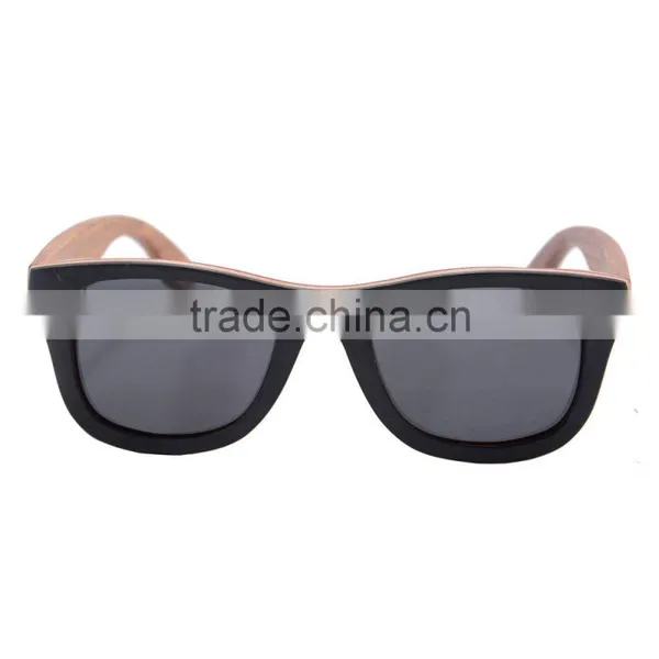 Custom Engraving Logo Recycled Skateboard Wood Sunglasses photo-2
