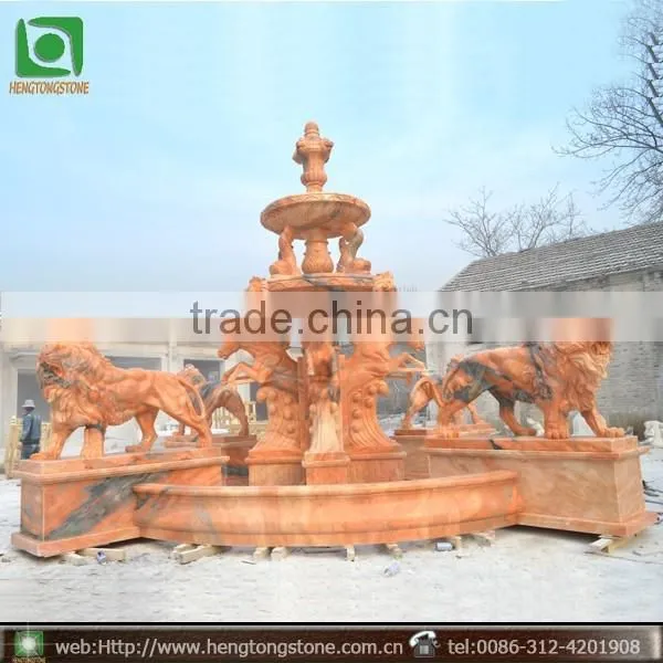 Large Outdoor Garden Stone Water Fountain With Horse photo-4