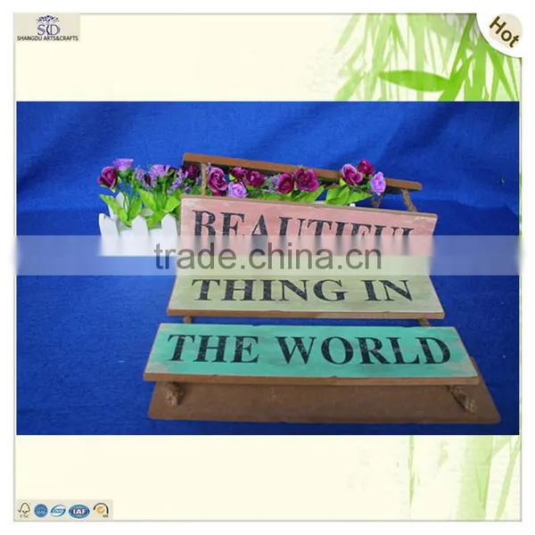 Bar Home Decoration Mdf Material Hanging String Letter Plate photo-6