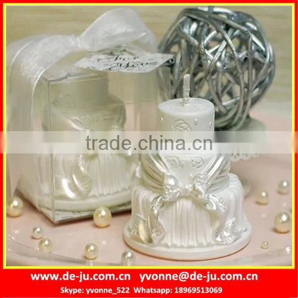 Four Layers Snow White Fake Birthday Cake With Candles photo-3