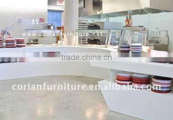 solid surface quartz countertop for fast food counter design