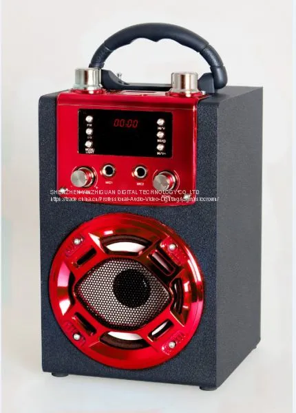 Portable Karaoke Wooden Bluetooth Speaker Box photo-2