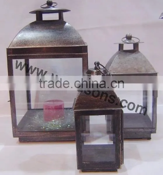 Cheap Personalized Hot Spinning Silver Metal Candle Holder Lantern photo-3