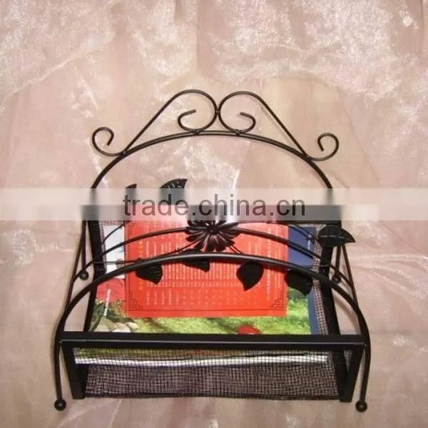 Metal bathroom magazine rack