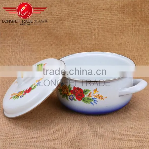 Cheap Price 5pcs Persimmon Typemulti-purpose Enamel Casserole / Cookware Set photo-4