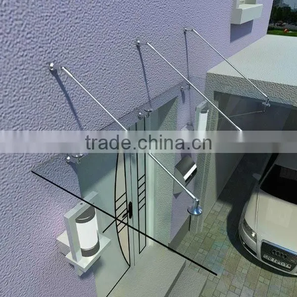 High Quality Stainless Steel Glass Canopy Fittings / Rain Shelter Systems/carport Awnings