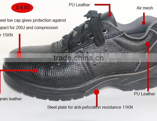 PU Leather Buffalo Leather Waterproof High Quality Safety Shoes photo-2
