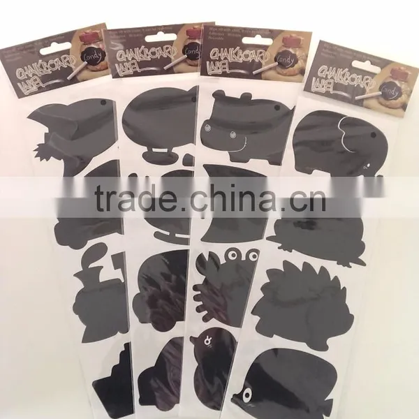 Cute Hippo, Fish, Crab, Duck Design Decorative Chalkboard Label for Glass Bottle, Chalkboard Label Sticker photo-6