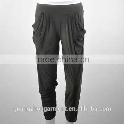 Women Basic Slim Stretch Long Casual Loose Harem Capri Pants Hip-hop Leggings photo-6