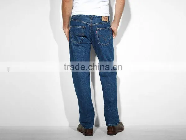 Denim Jeans Pant. Stone Washed Faded Jeans photo-2
