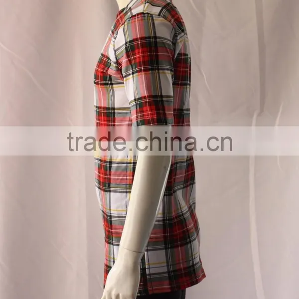 Cotton All Over Printed Tartan t Shirts Men photo-2