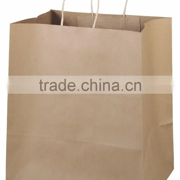 BROWN PAPER BAG WITH HANDLES / NAME AND LOGO PRINTED photo-2