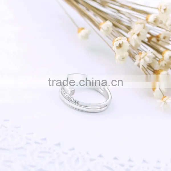 Ally Express Cheap Wholesale High-end S925 Silver Jewelry AAA+ Zirconia Adjustable Finger Nail Ring photo-3