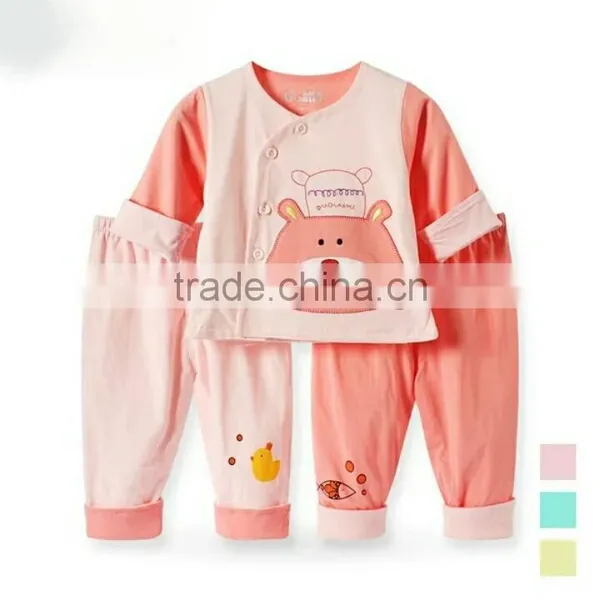 Wholesale Spring Kids Chothing Set For Boys and Girls Bear Suits Long Sleeve Shirts and Pants photo-2