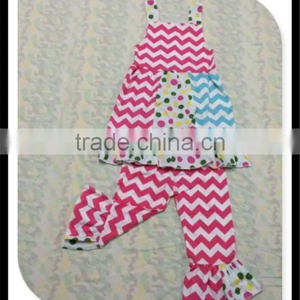 2016 Easter Outfits Girls Polka Dots Color Eggs Straps Dress Set Cute Easter Clothing Toddler Girl Outfits Hot Sale Spring Sets photo-2