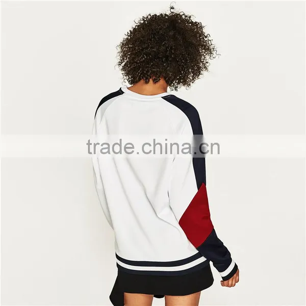 Dongguan Custom Design Color Block Sweatshirt With Raglan Sleeves photo-3