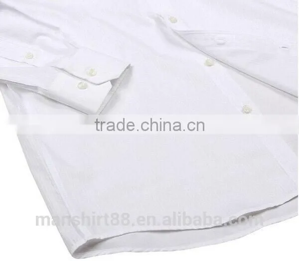 Spread Collar 100% Cotton Business Men Shirt Long Sleeve Shirt for Men photo-5