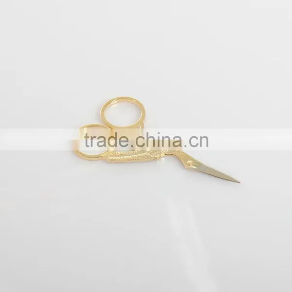 Mini Golden Crane Shape Stainless Steel Tailor Sewing Embroidery Scissorss photo-3