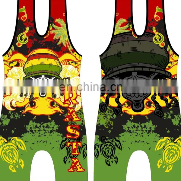 Cool Sublimated China Wrestling Singlets photo-5
