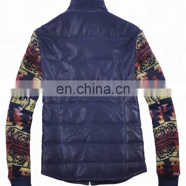 Lastest Fashion Mens Bright Color Leather Korean Winter Coat 2015 photo-3