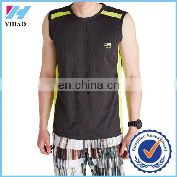 Dongguan Yihao Men Clothing Sleeveless Shirts Tank Top Men Fitness Shirt Mens Singlet Sport Vest,top Selling Products