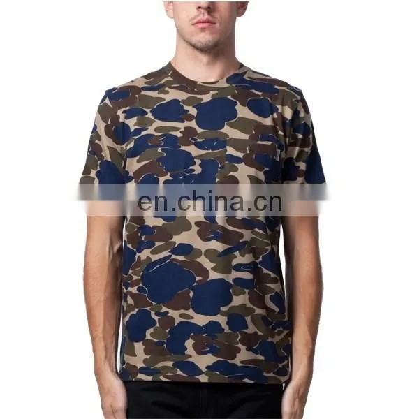 Blue Brown Colors Camo Sublimation Printing T-shirts Fashion Summer T-shirts Custom photo-3