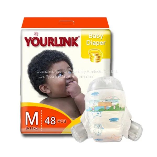 Good Absorption Full Sizes Elastic Baby Diaper Sof Breathable Baby Nappies