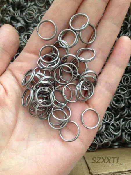 DIY  Titanium Key Chain Key Ring Split Ring EDC