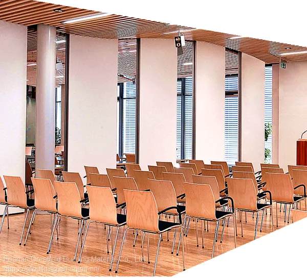 Room Partition Walls Folding Office Soundproof Acoustic Screen Hanging Style Melamine Board Operate Walls Folding Foldable Hotel Walls Room Dividers photo-3
