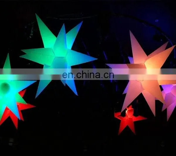 Luxurious Night Club Decoration Advertising Hanging Props RGB Color LED Light Inflatable Star photo-5