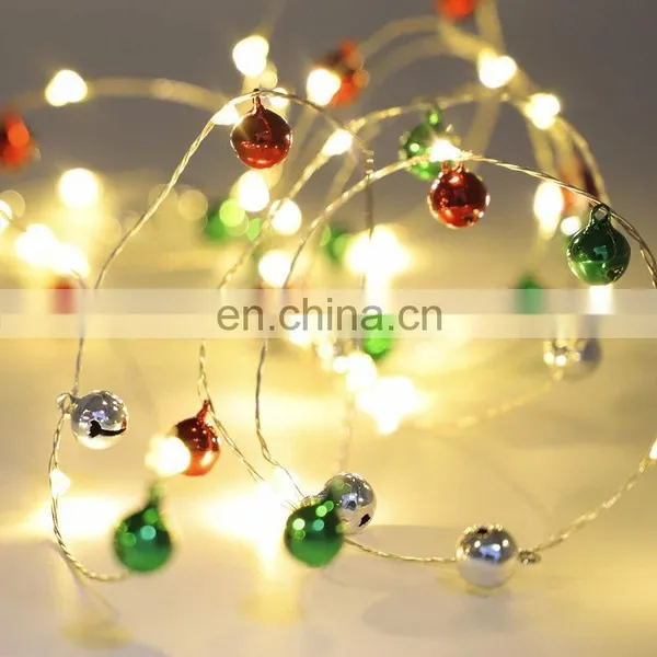 2020 Hot 20L Led Christmas Tree Custom Mini Jingle Bell Fairy Copper Wire Light Holiday Lighting for Home Bedroom Decoration photo-2