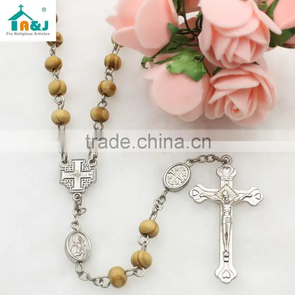 Nature Wood Beads Rosary Prayer Rosary photo-2