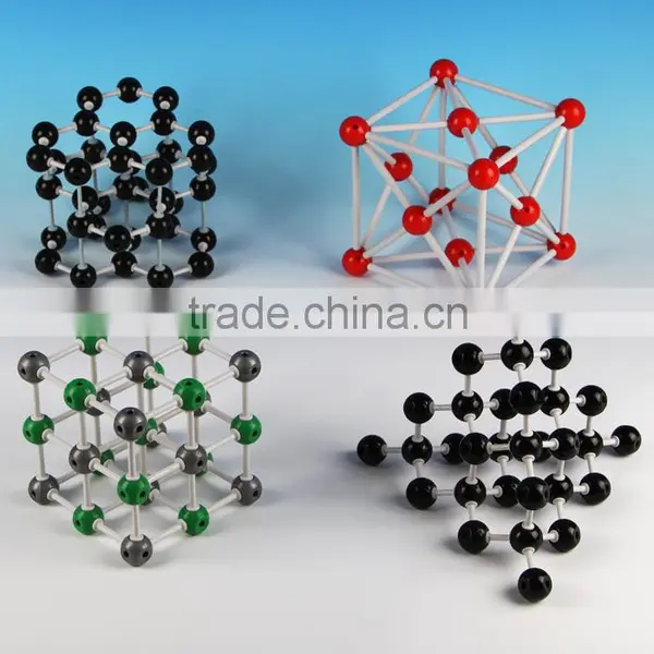 The Crystal Structure Model of Crystal Model, including Graphite, Diamond, NaCl, Copper