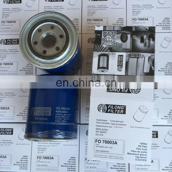 FILONG Manufacturer Oil Filter FO-70003 MD069782 WP928/81 OC274 H209W PH6355 OP587 LS740A SK803 	26300-42000 26300-42010 photo-3