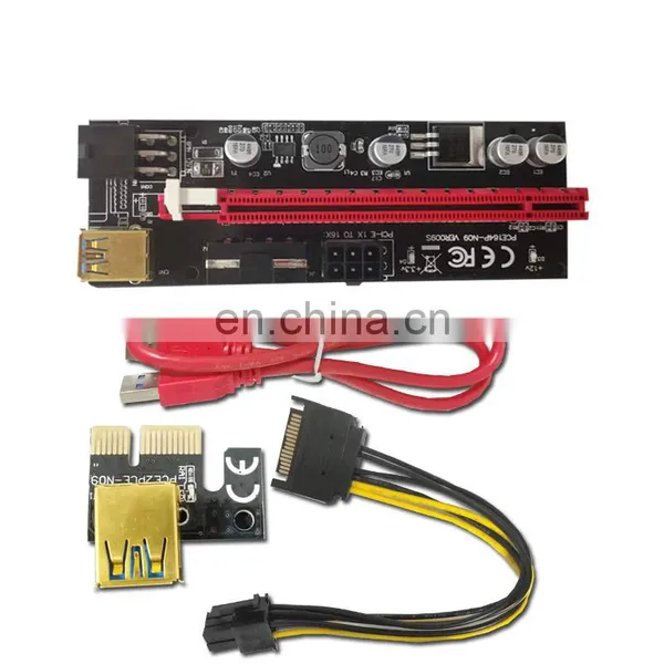 Ver009s Plus 8 Capacitor Riser Graphics Card Extension Adapter Cable Pcie1x to 16X Graphics Card Adapter Board photo-5