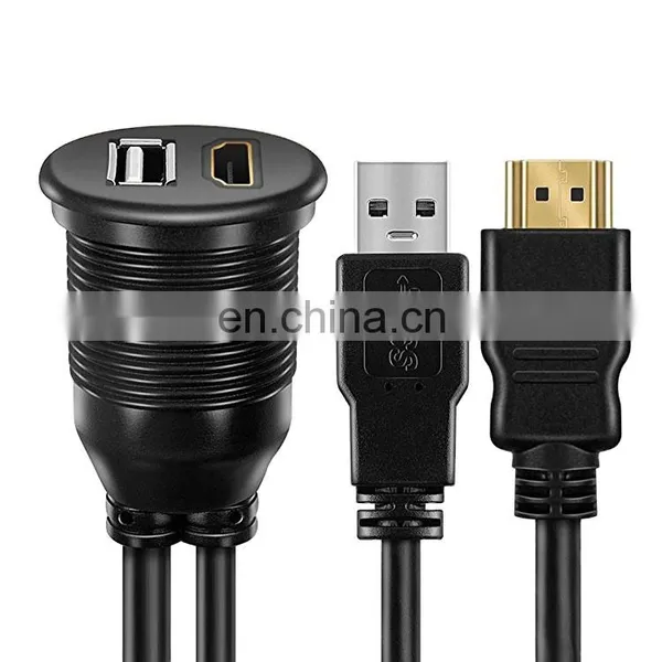 Factory Price 1m/2m AUX HD Panel Flush Mount Extension Cable for Car/Boat and Motorcycle/Charger Accessory Line photo-5