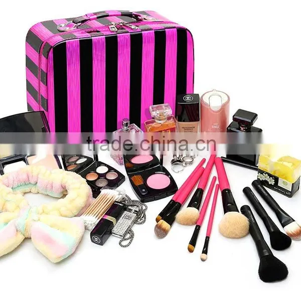 Wholesales pu Leather Makeup Brush Organizer,bulk Cosmetic Bags Cheap Wholesale Makeup Bags,leather Makeup Travel Bag photo-3