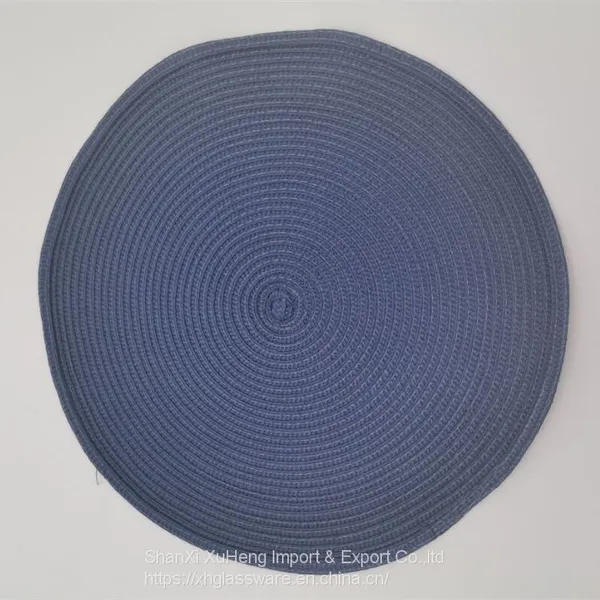 Wholesale PP Placemats Handmade Woven Placemats Round Insulation Pads Place Mats Placemats For Dining Table photo-4