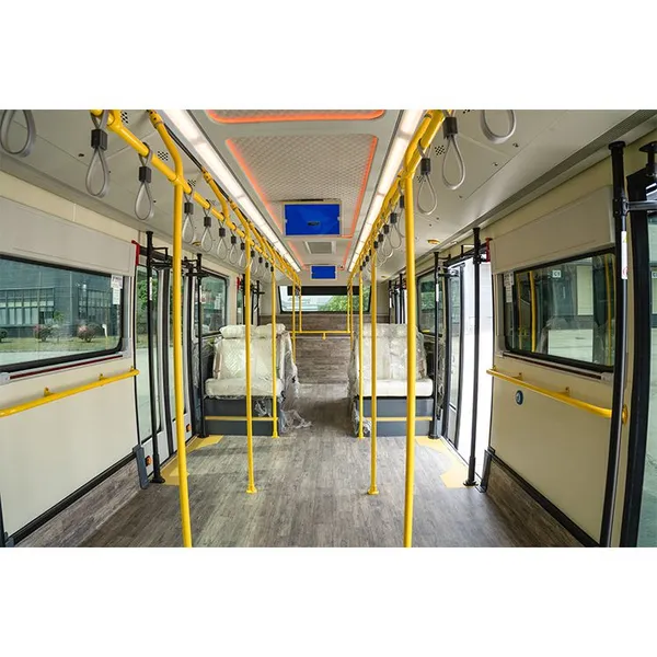 Multiple Doors 100 Passengers Airport Shuttle Feeder Bus Front Engine 14m Automatic Transmission Shuttle Bus photo-5