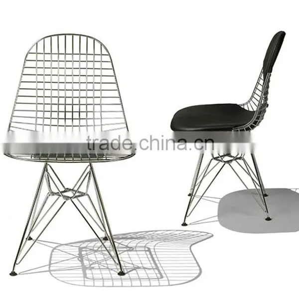 Famous Design DKR Wire Chair With Soft Seat Pad Dining Chair photo-2