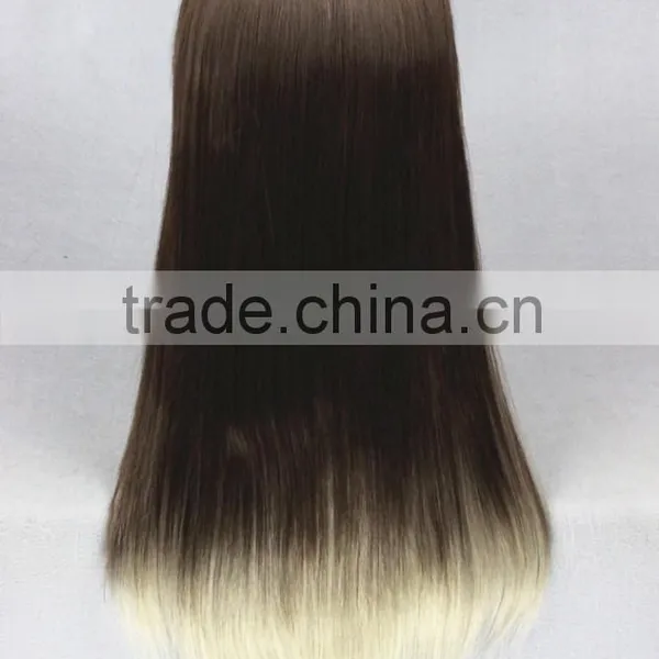 High Quality 65cm Medium Long Straight Brown&Gray Color Mixed Lolita Wig Synthetic Anime Wig Cosplay Hair Wig Party Wig Quality Choice photo-4