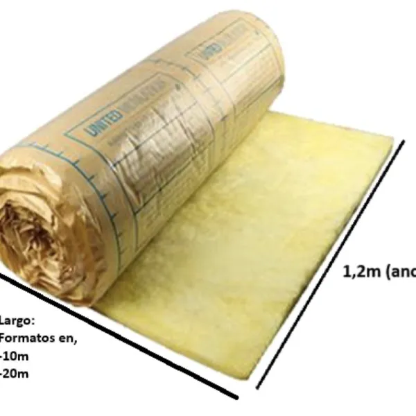 Fiberglass Insulation Roll Width 1.2m, Density 12kg/m3 With or Without Paper/aluminum Foil photo-2