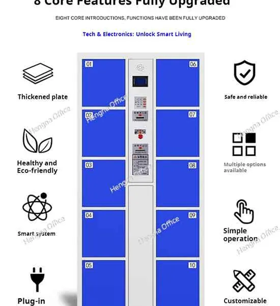 JUNTUO-12 Self-Service Barcode Locker System for Supermarkets and Libraries with User-Friendly Interface