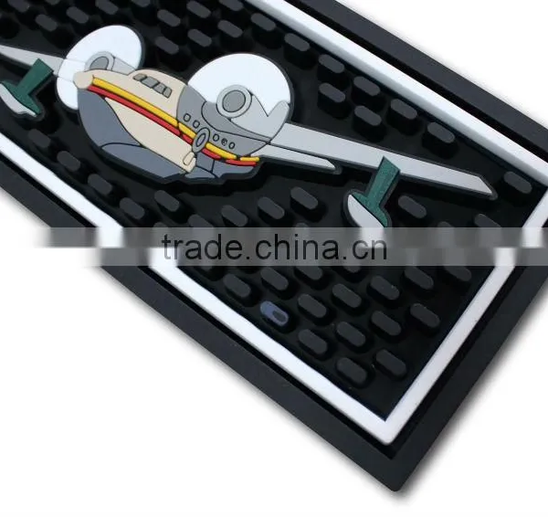 Personalized Advertising Log Soft Pvc Bar Counter Mat Drip Black Pad photo-6