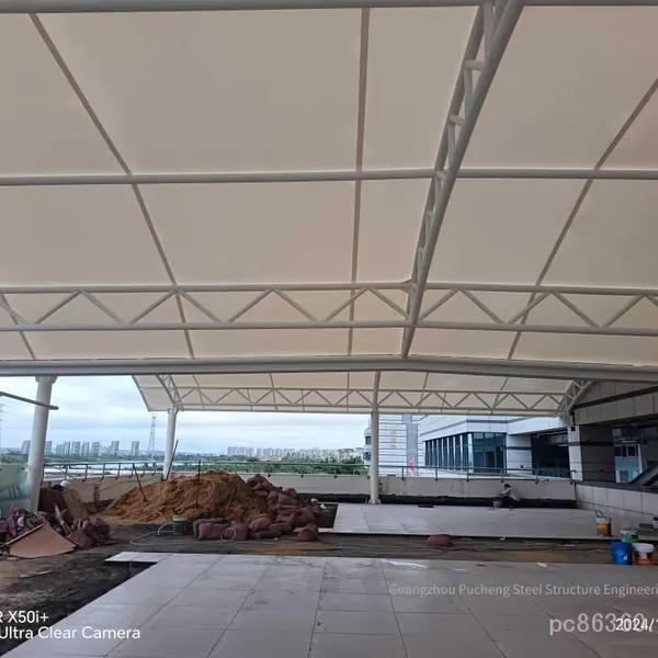 Membrane Structure Daylighting Roof, Glass Daylighting Roof, pc Polyurethane Sunlight Panel Sunshade Awning, Frp Fiberglass Tile Daylighting Roof, With Numerous Cases and Convenient After-sales Service photo-2