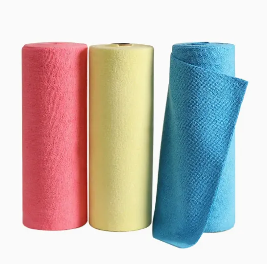Eco-Friendly Multipurpose Microfiber Cleaning Cloth Tear Away Car Kitchen Towel Rolls Reusable Kitchen Cleaning Towel Roll photo-2