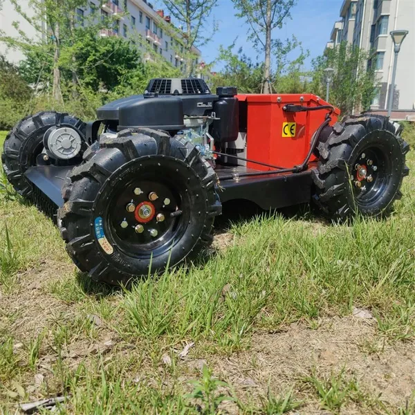 Agriculture Gasoline Powered Walking Speed 0~6Km/H Remote Operated Grass Cutter photo-2