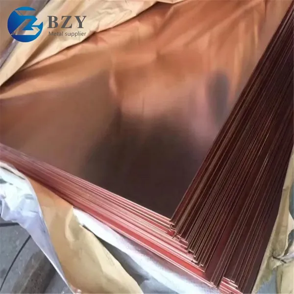 Copper Plate Sheet Pure Electrolytic Copper C10100 C10200 C10300 Copper Sheets 99.99% Manufacturer photo-3